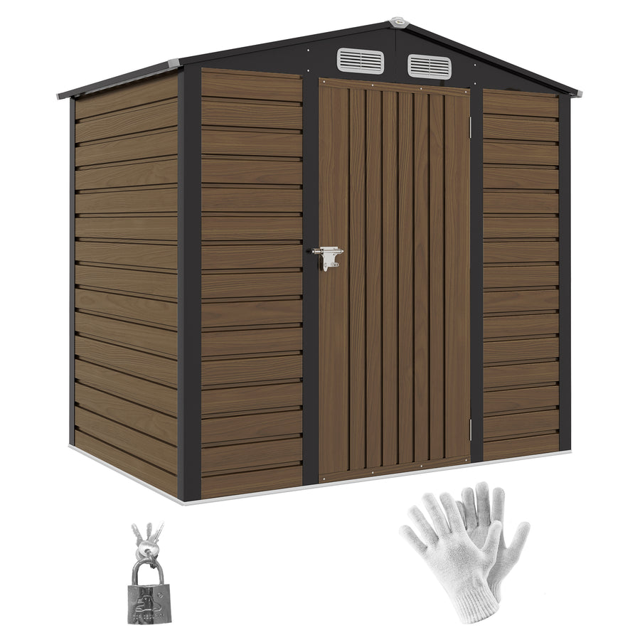 Outsunny 6.2 x 4.3ft Garden Metal Shed with Vent
