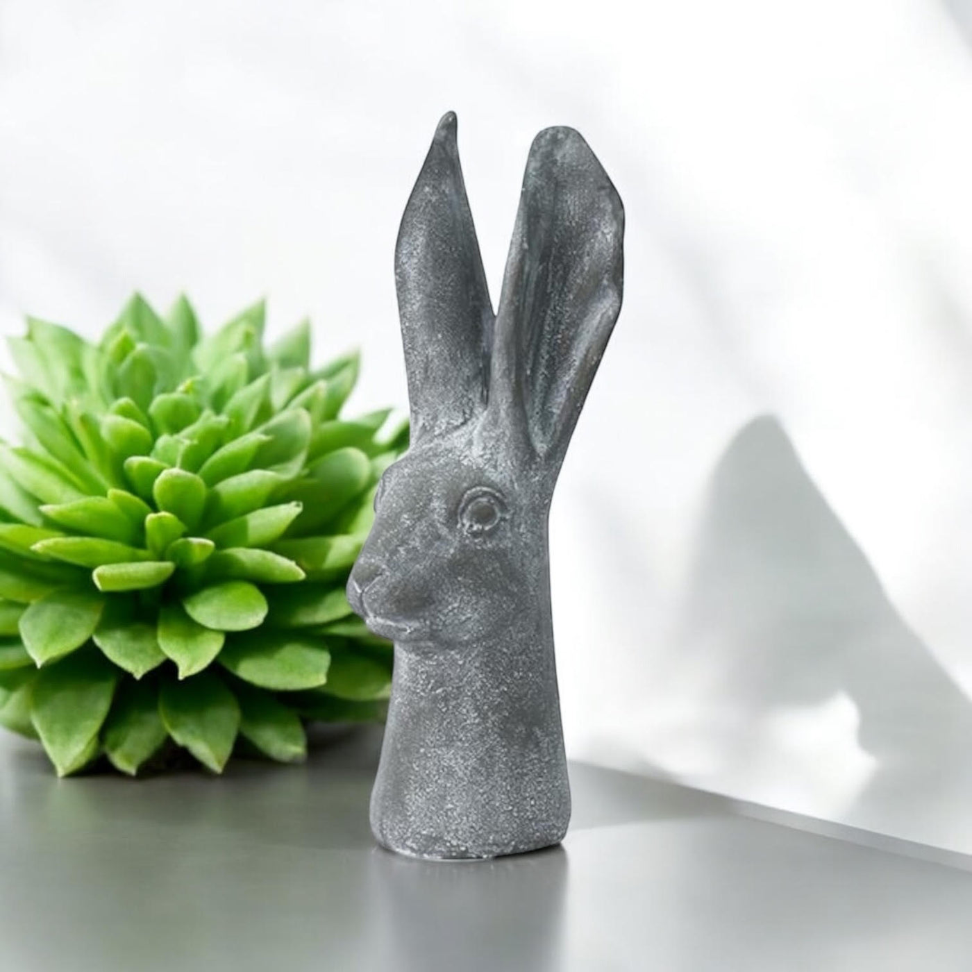 29cm Grey Resin Rabbit Ornament