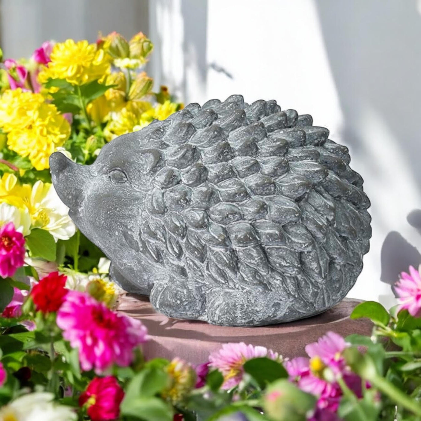 21cm Grey Cement Hedgehog Ornament