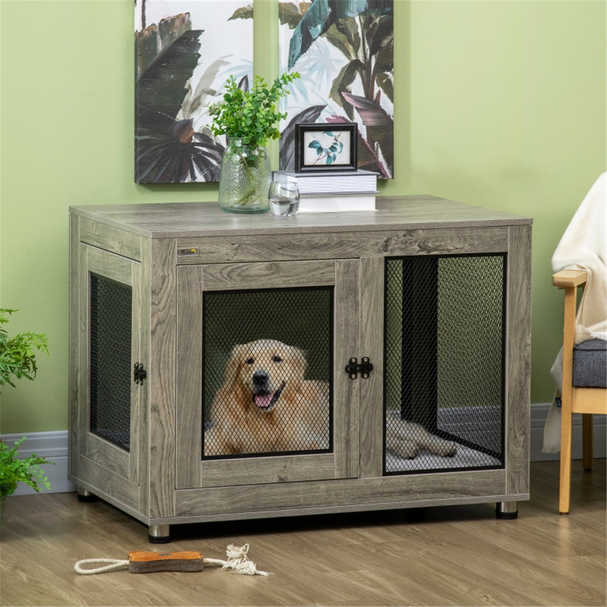 Dog Crate with Cushion