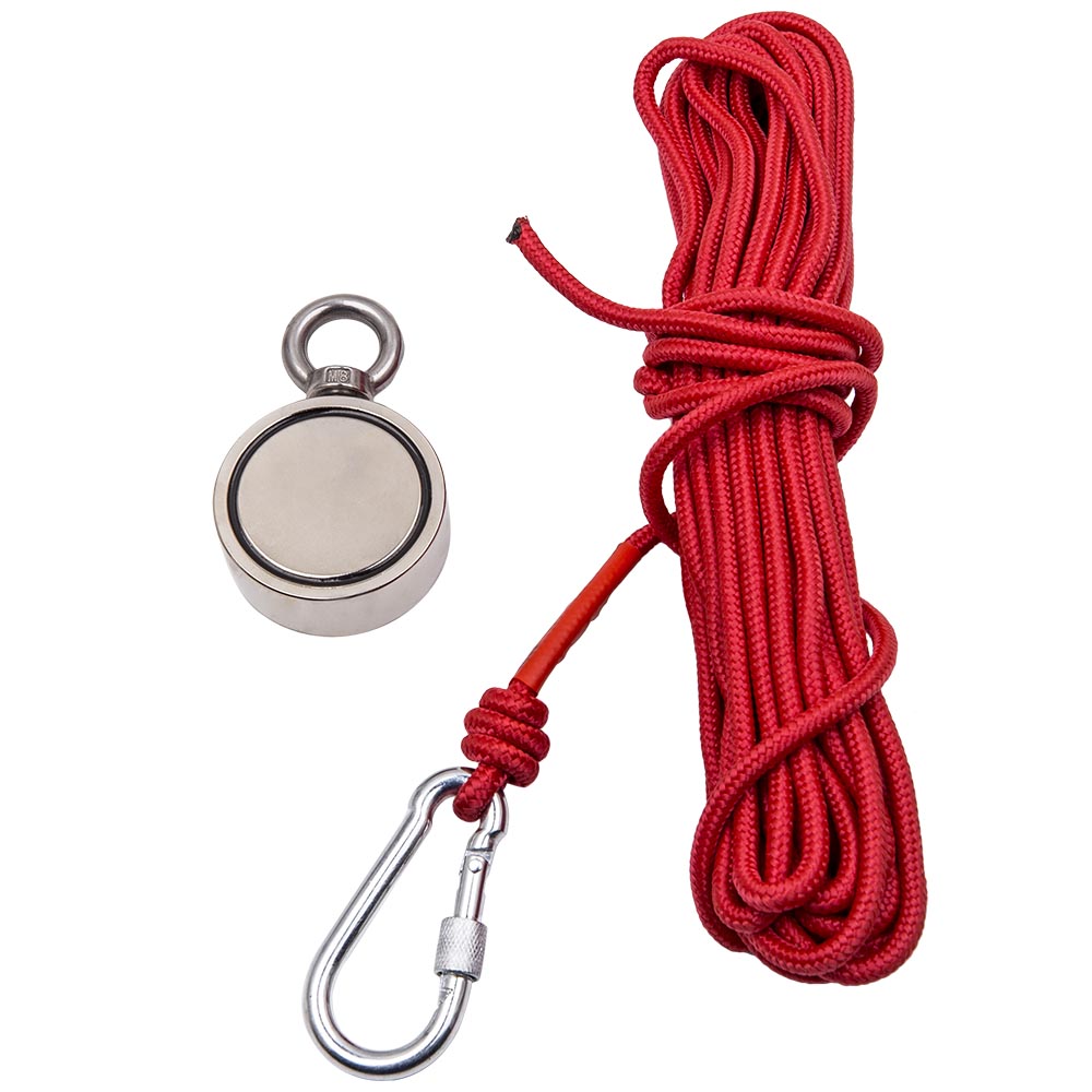 120kg Strong Magnet Fishing Double-Sided Neodymium Magnet with 10m Rope