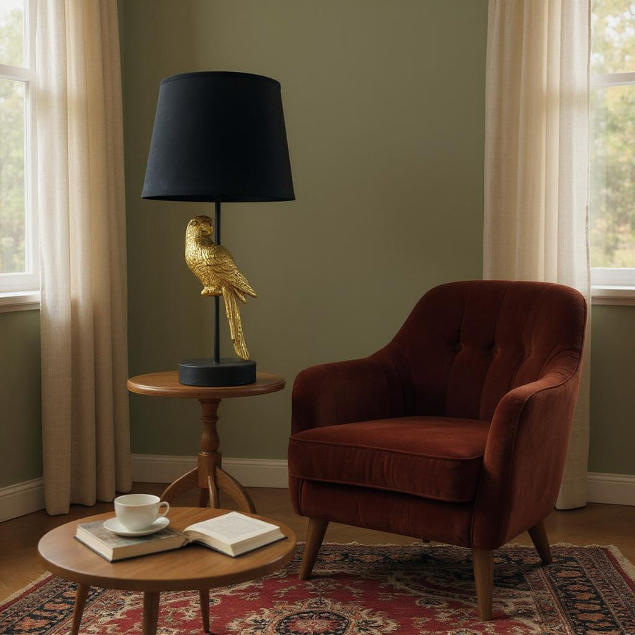 47x22x22M Table Lamp 9" Black Shade