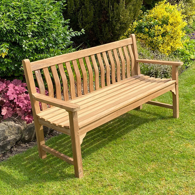 3 Seater Garden Wave Bench