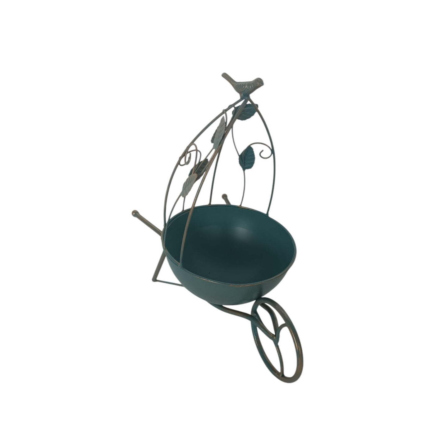 36CM Blue Metal Garden Planter