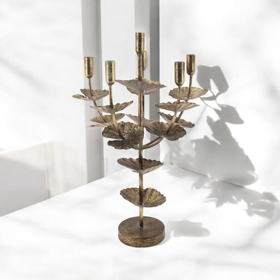 57CM Gold Metal Candle Holder