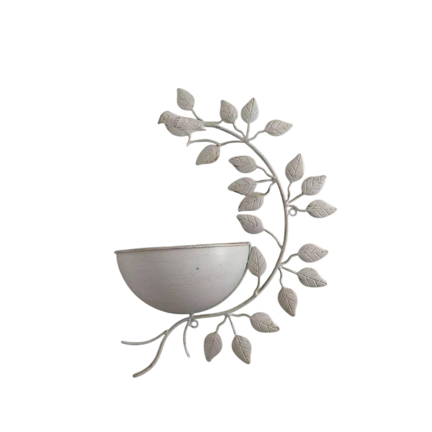 42CM Cream Metal Garden Planter