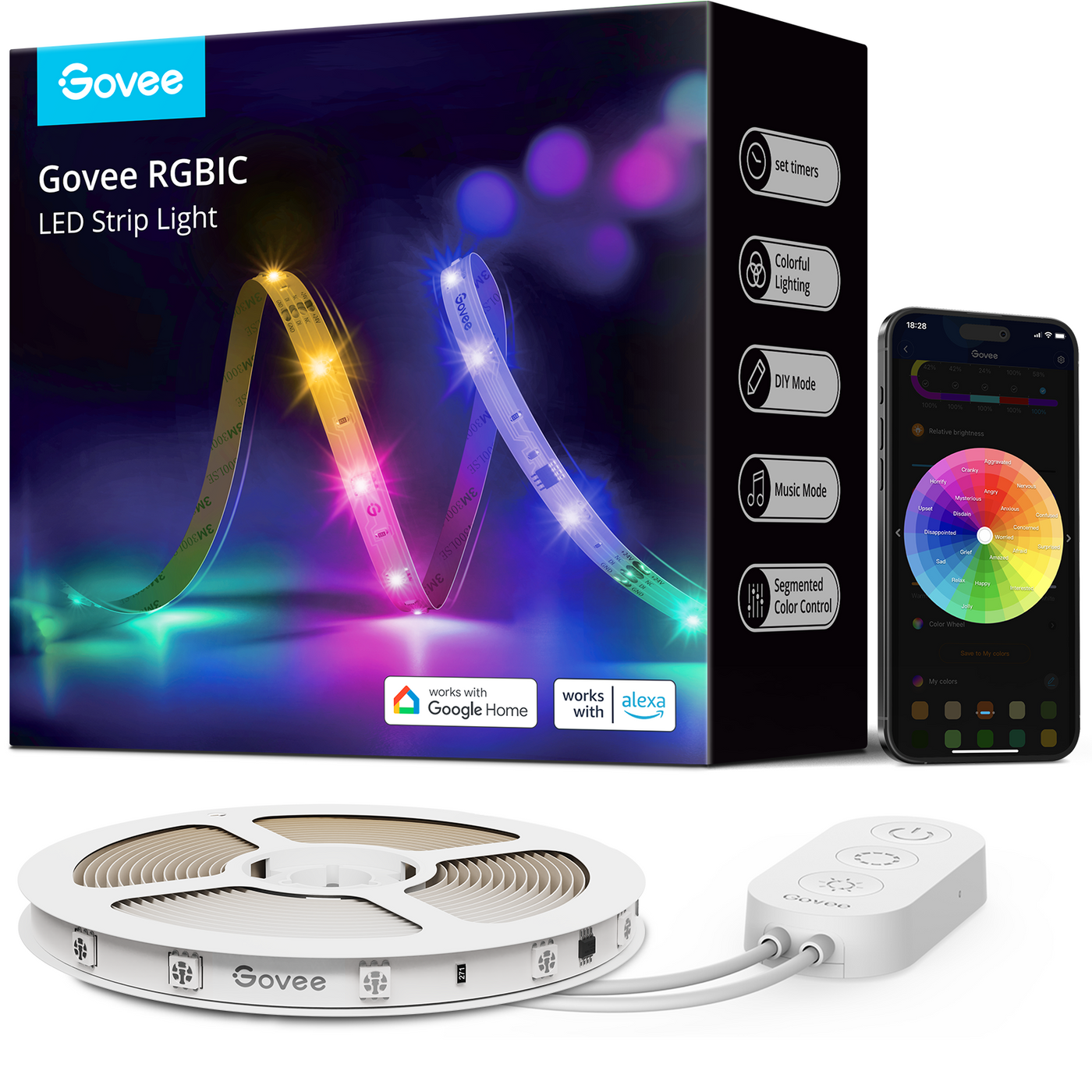 Govee RGBIC Basic WiFi/BT LED Strip Light 5m