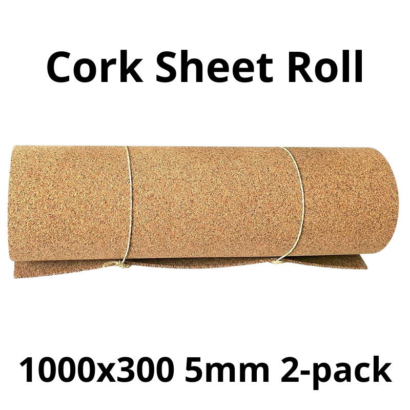 Cork Sheet Roll (5mm) 1000×300mm – DIY Décor, Pack of 2 (Easy to Shape)