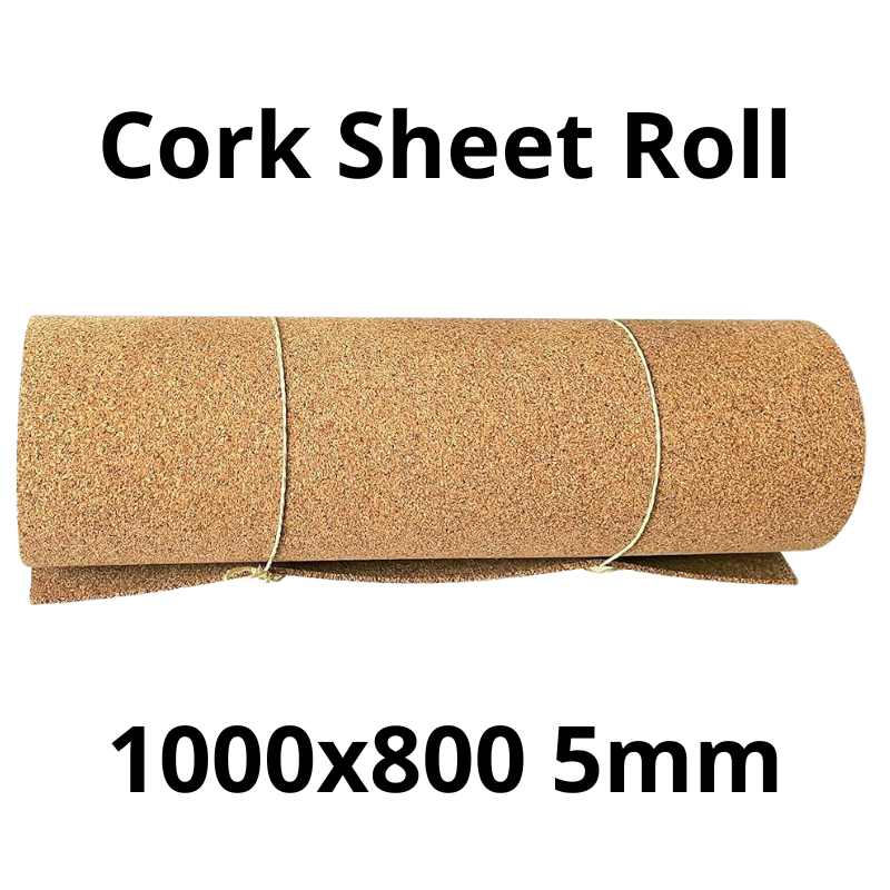 Cork Sheet Roll 5mm (1000×800mm) – Flexible DIY Décor & Craft Ready