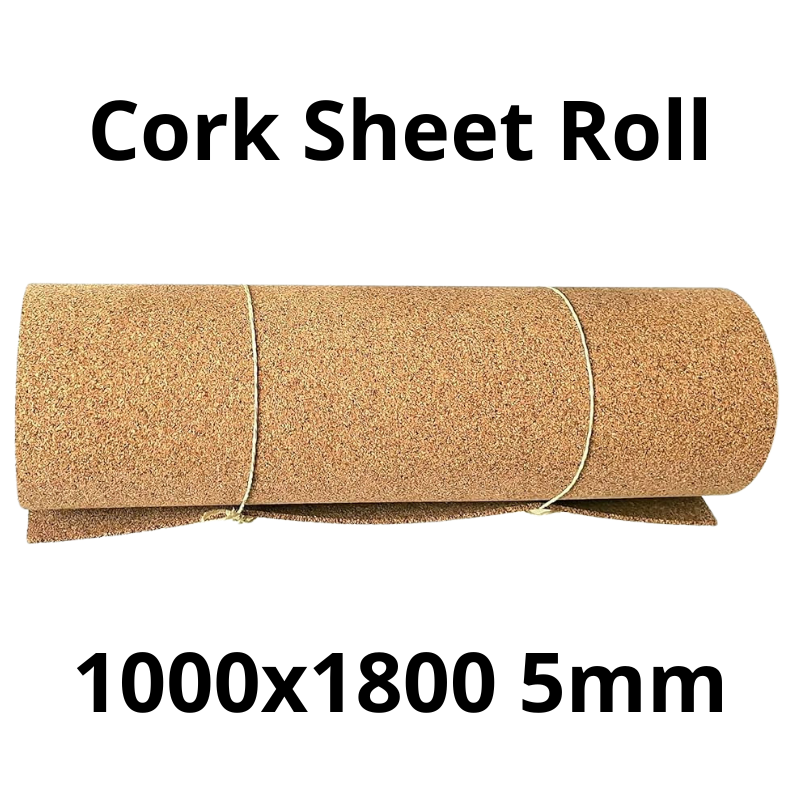 Cork Sheet Roll 1000x1800mm, 5mm Thick—DIY & Décor (Pack of 1)