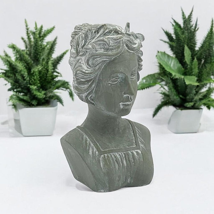 38CM GREY RESIN BUST