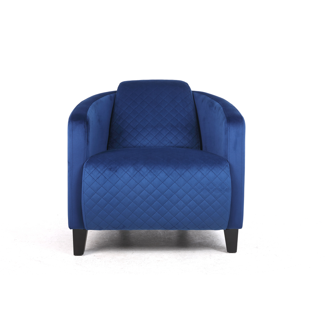 86CM Blue Velvet Armchair