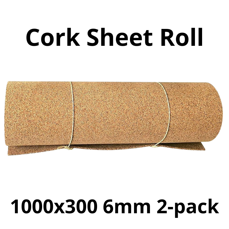 Cork Sheet Roll 1000x300mm 6mm Pack of 2