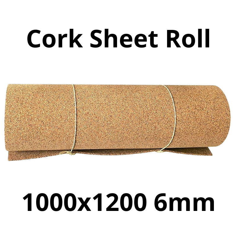 Cork Sheet Roll 1000×1200mm (6mm) — For DIY Décor & Model-Making (Pack 1)