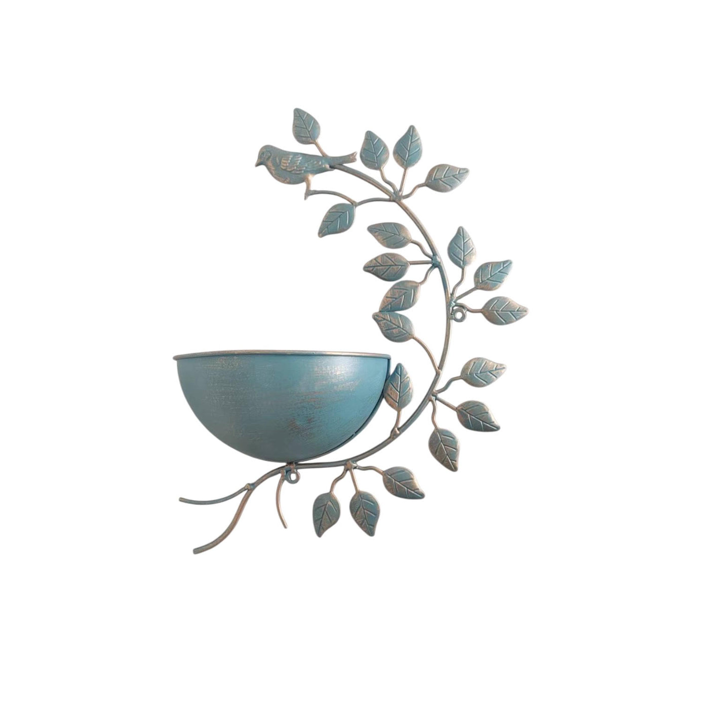 42cm Blue Metal Garden Planter