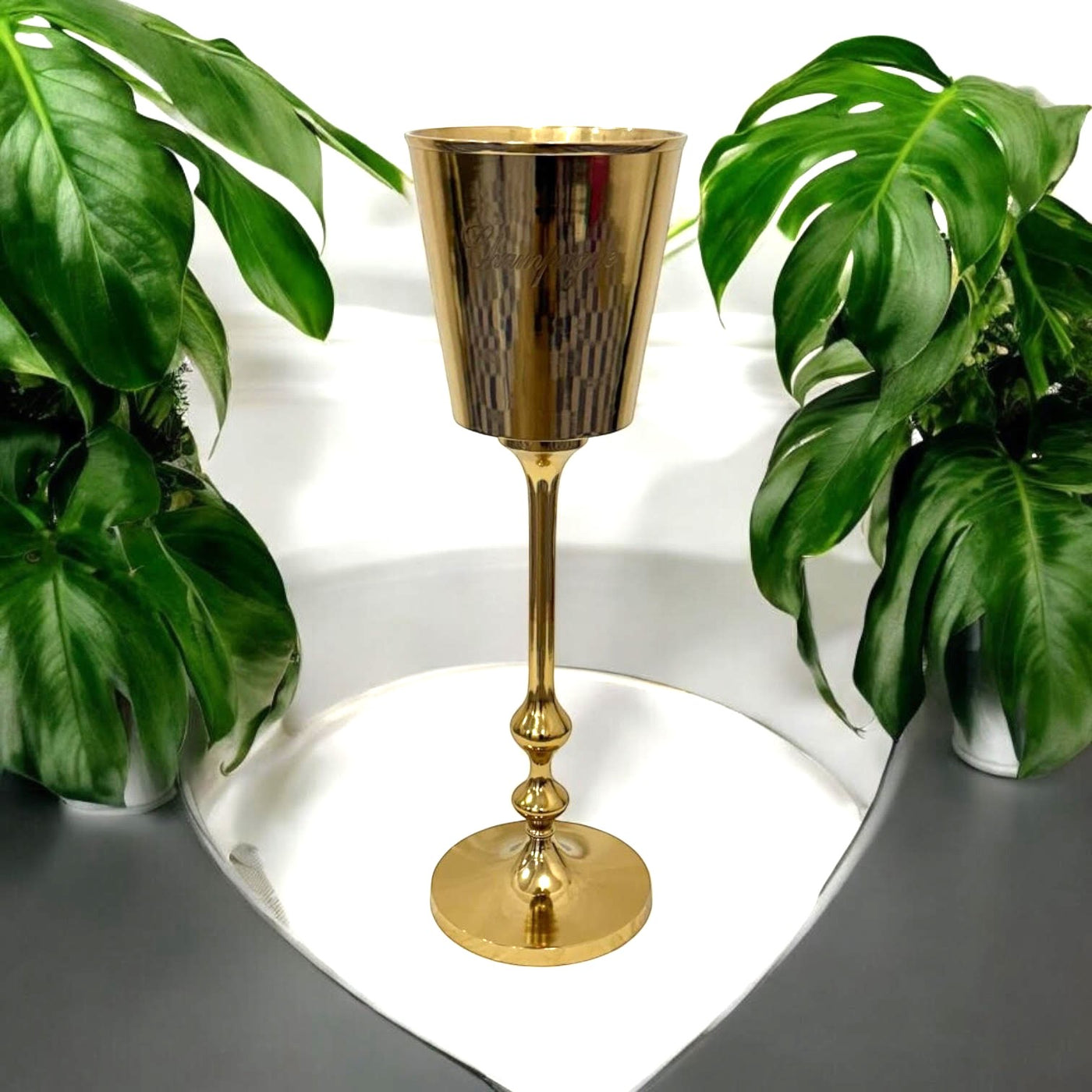 79cm Gold Floor Standing Champagne Bucket