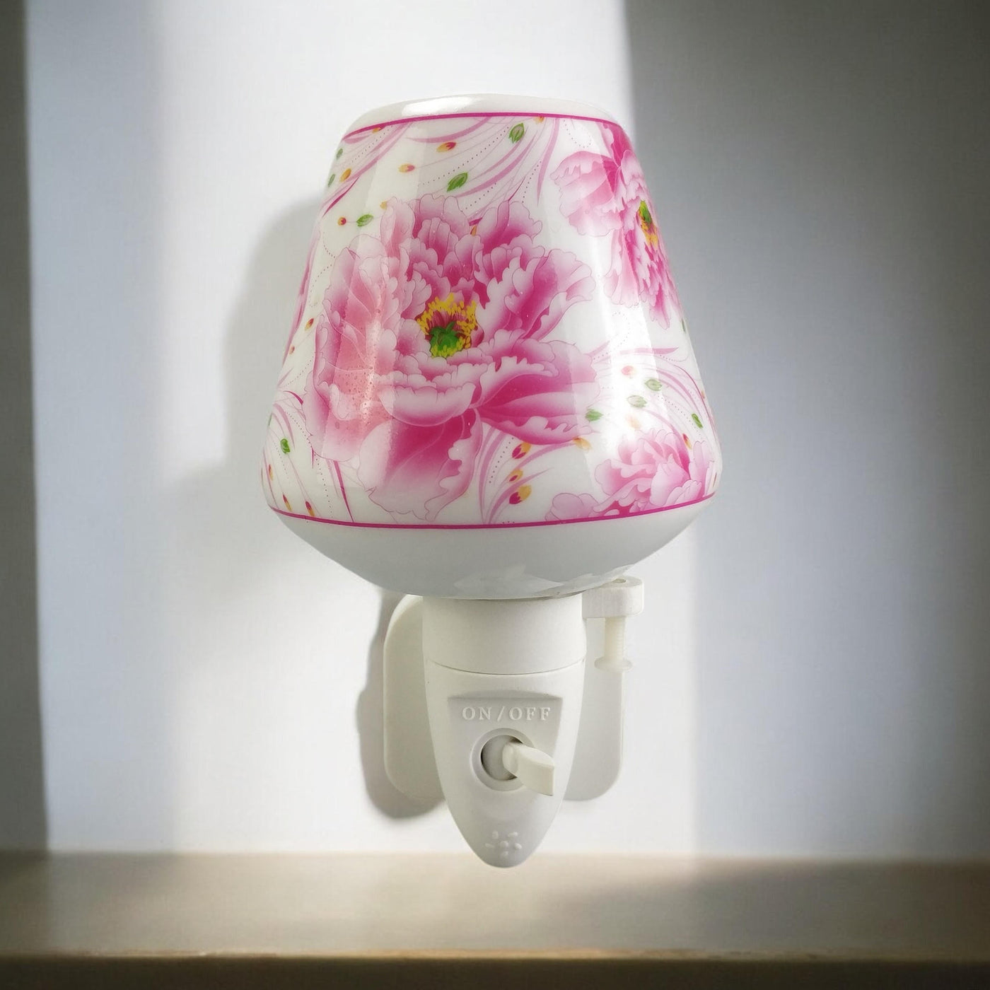 8 Inch Floral LED Nightlight Pink Blooms
