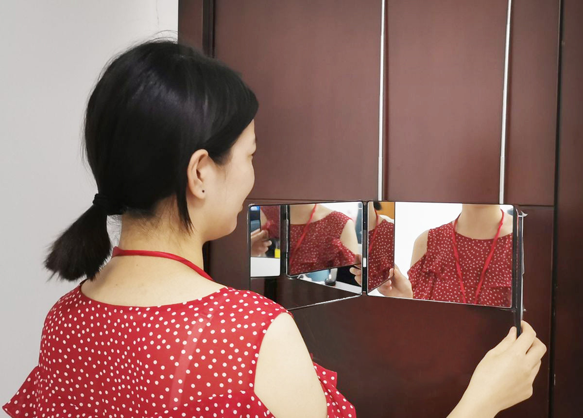 The 3-Way Door Mirror is the perfect way to check your appearance from every angle