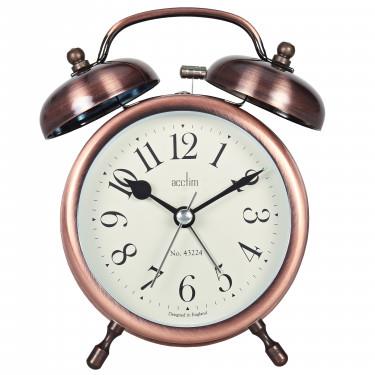 Acctim Penbridge Antique Brass Double Bell Alarm Clock