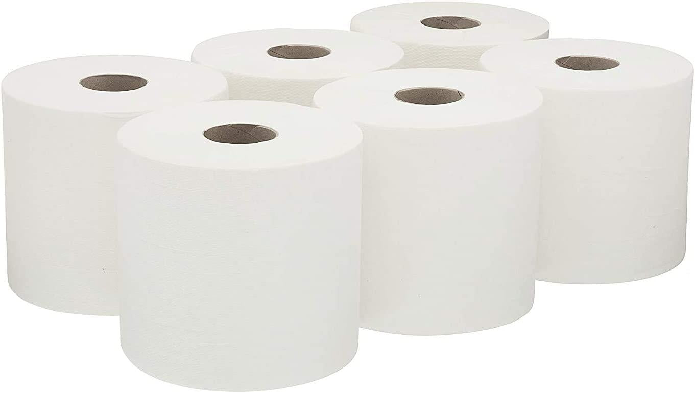 Centrefeed White Roll 6 Pack, 2-Ply, Recycled White