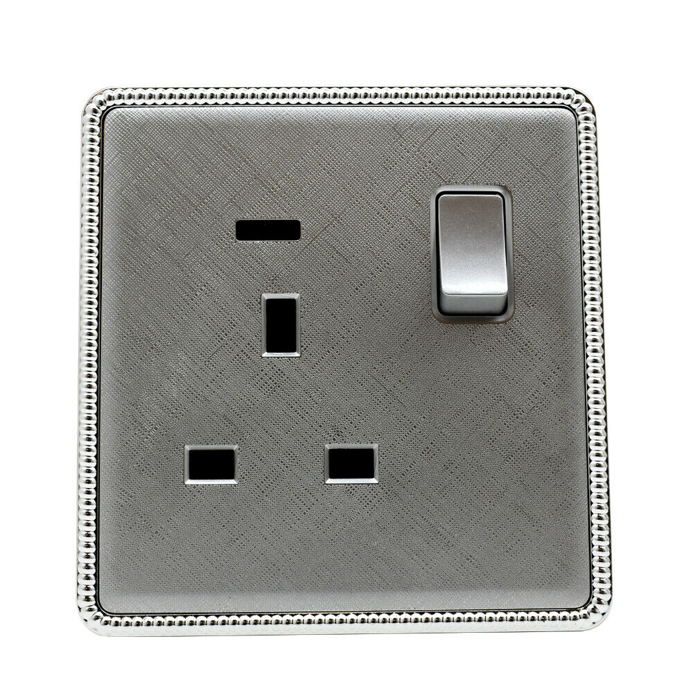 Brushed Chrome Screwless Light Switches & Socket