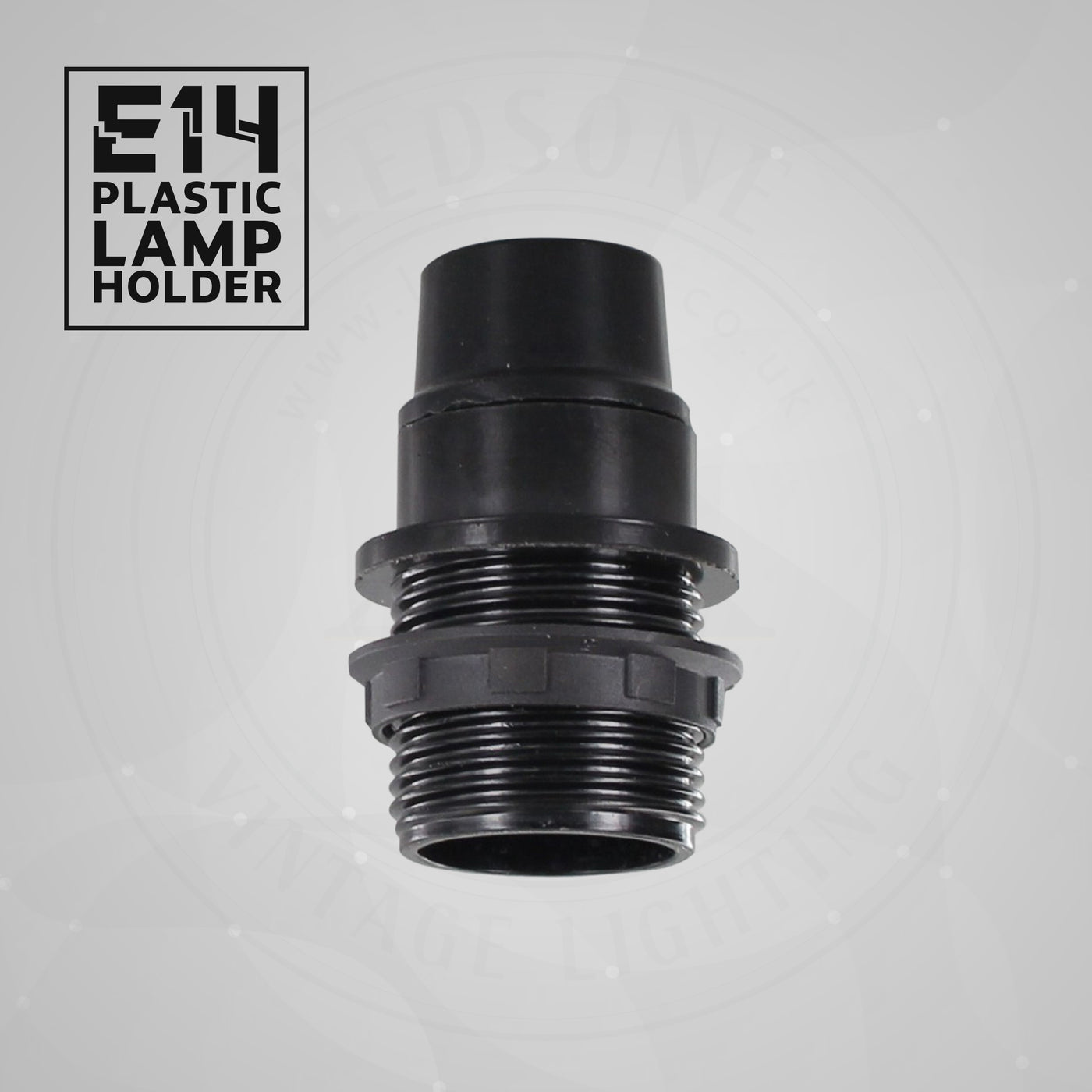 E14 Bulb Holder Edison Small Screw SES Black Plastic Lamp Holder for Table Lamp, UK