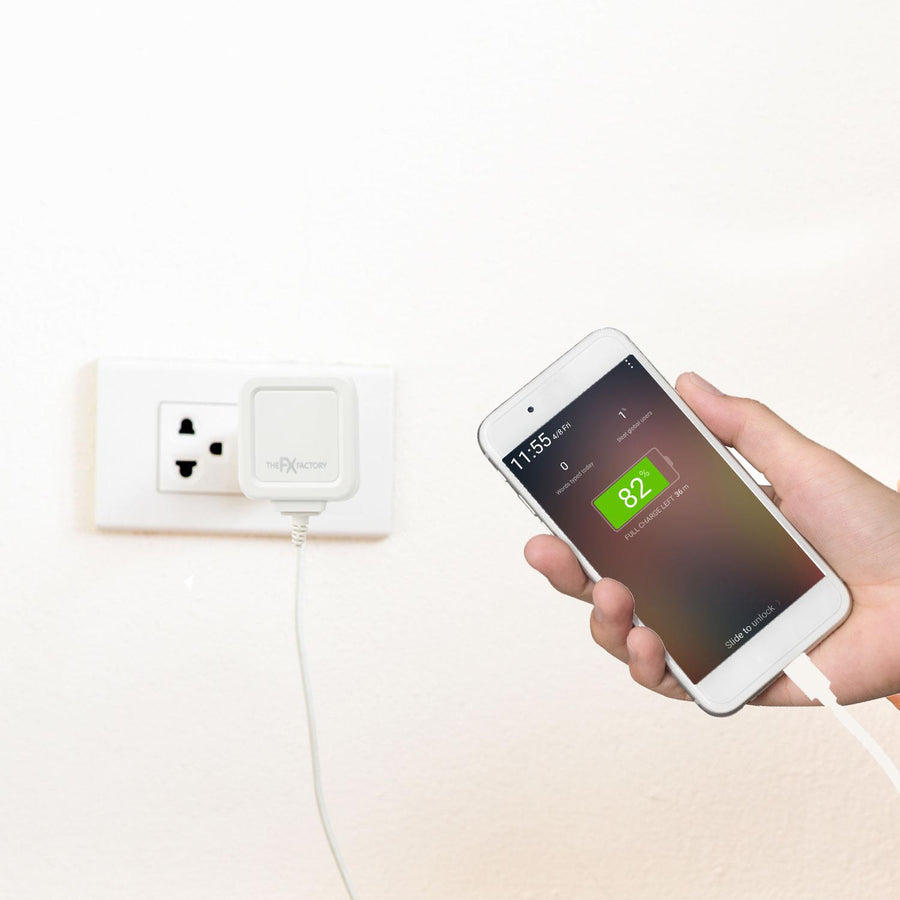 FX Travel Charger 2.1A with LED Indicator for 8-pin Devices - White