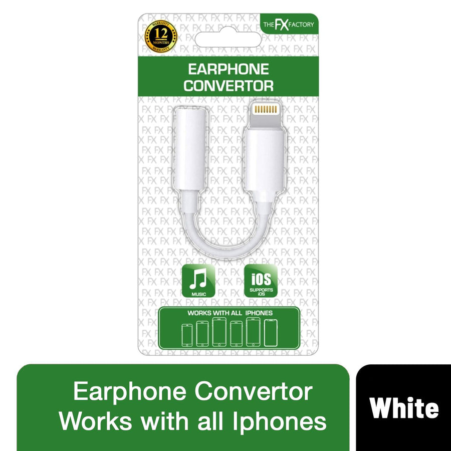 FX Earphone Converter, White