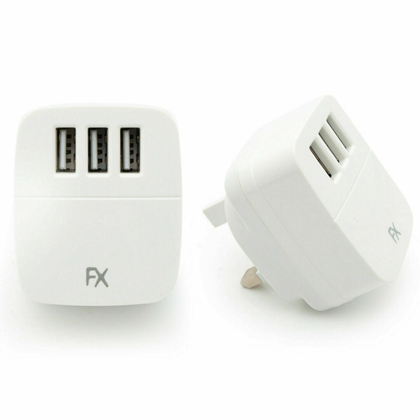 FX Powabud Mains USB Charger, 3-Port, 3.1A, White
