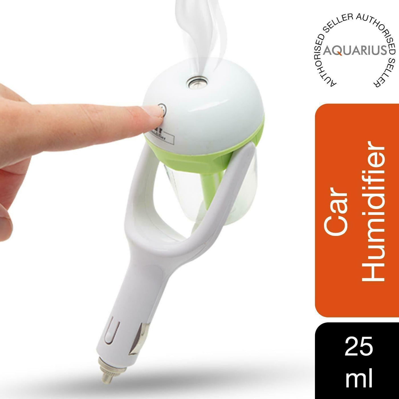 Aquarius Portable Car Humidifier & Aroma Diffuser, 25ml per Hour, Green