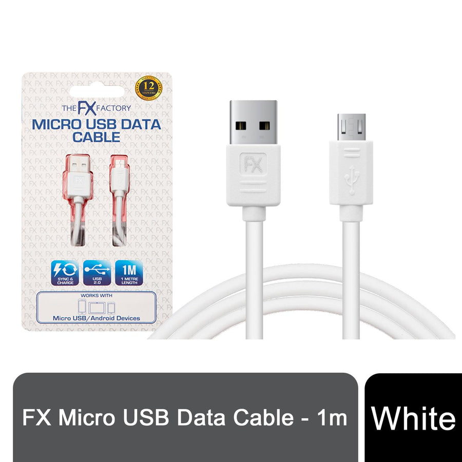 FX Powabud USB Cable - White