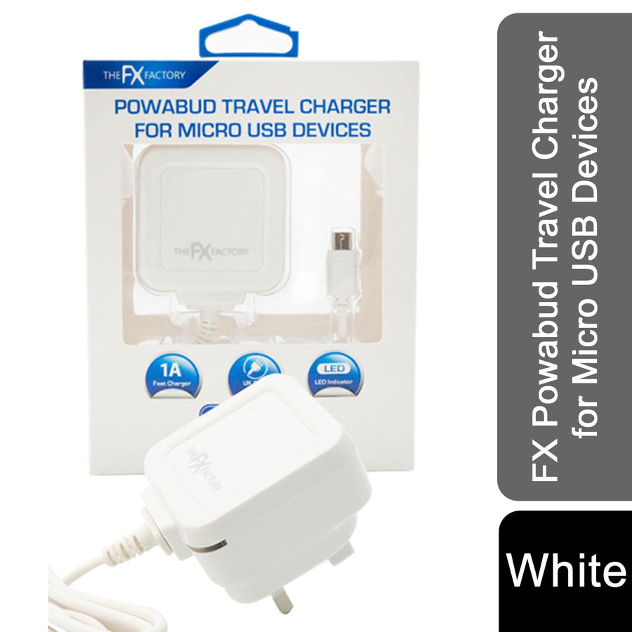 FX Mains Charger Powabud - White