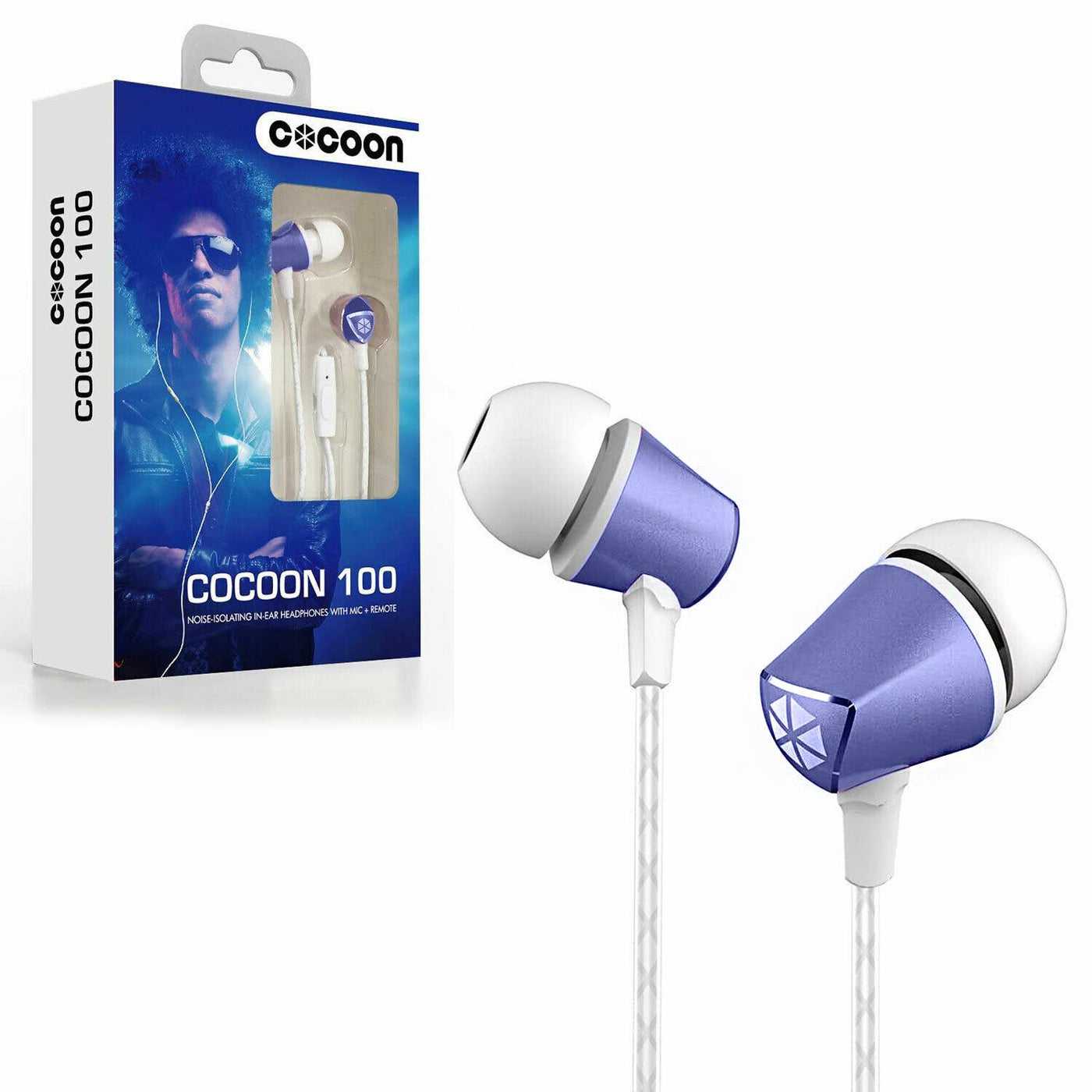Cocoon 100 Series Noise-Isolating In-Ear Headphone for Smartphone - Cobalt Blue