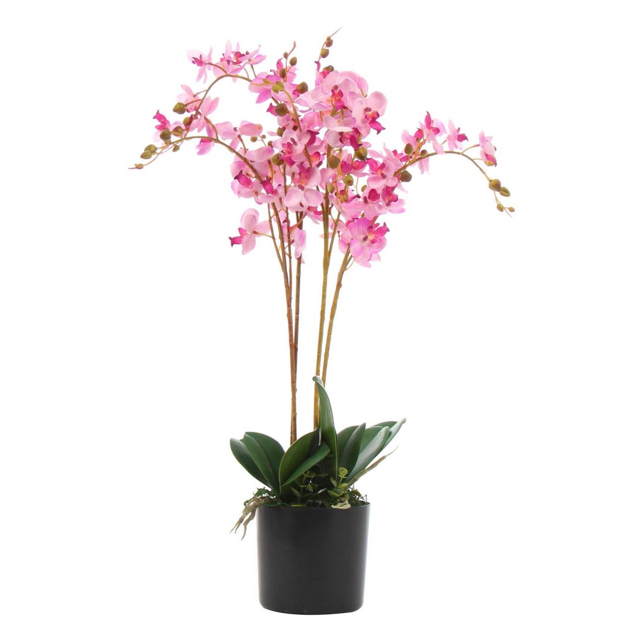 60cm Artificial Luxury Orchid Triple Stem Pink Plant