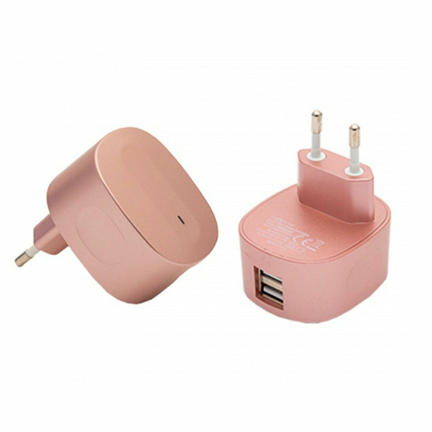 FX Dual USB Mains Charger 2.4A Plug (EU), Rose Gold