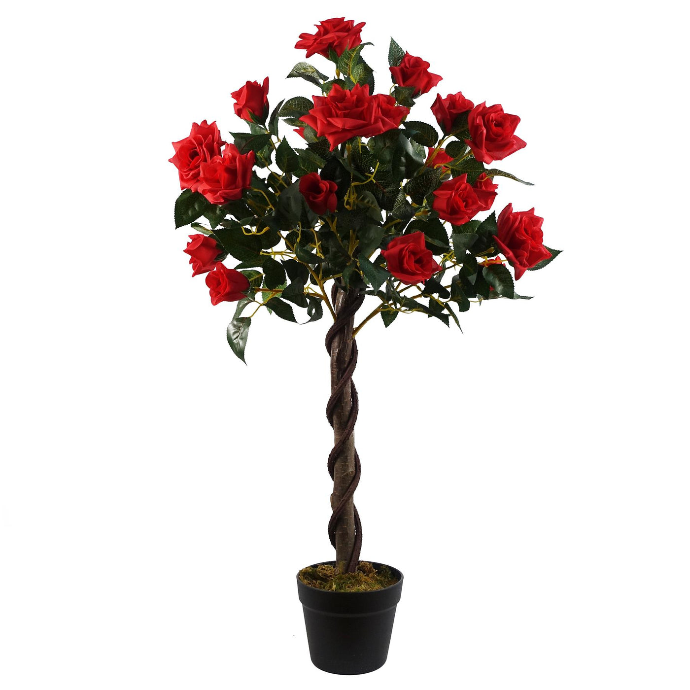 Artificial Red Rose Tree 90cm