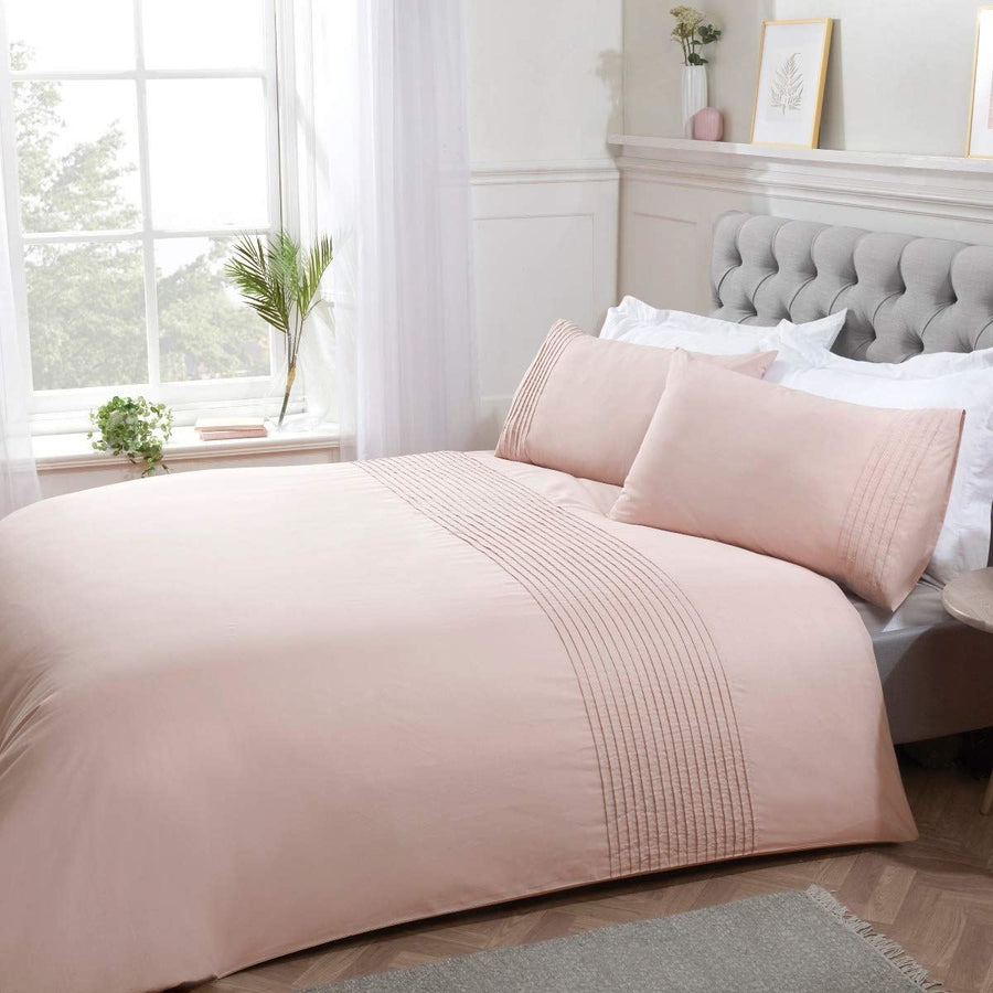 PINTUCK BLUSH DUVET SET SB
