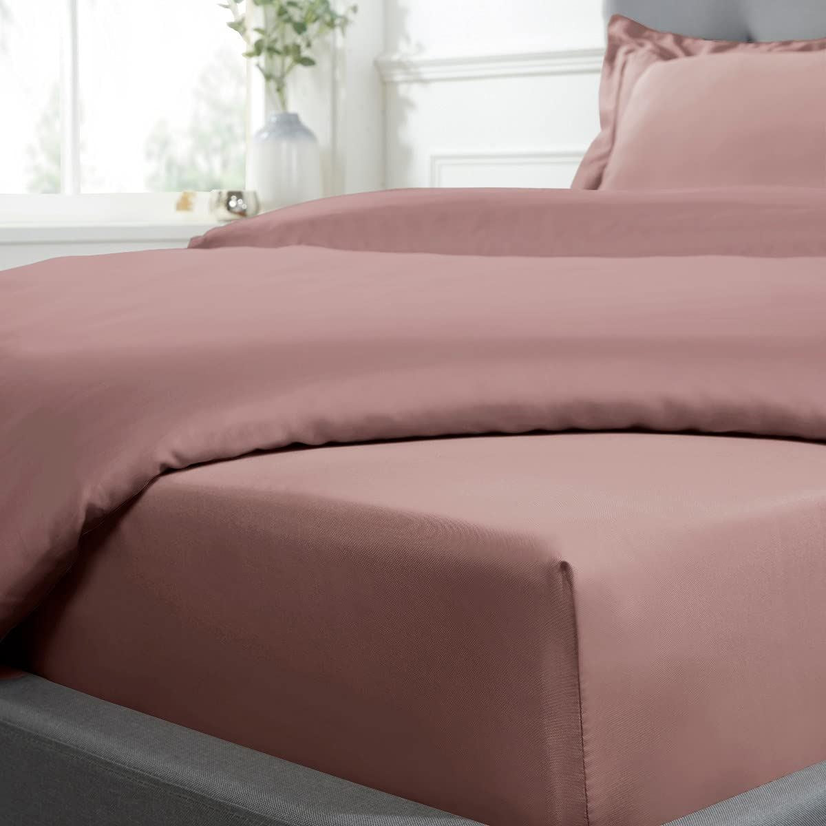 T300 CTN SATEEN FIT SHT 25CM BLUSH SB