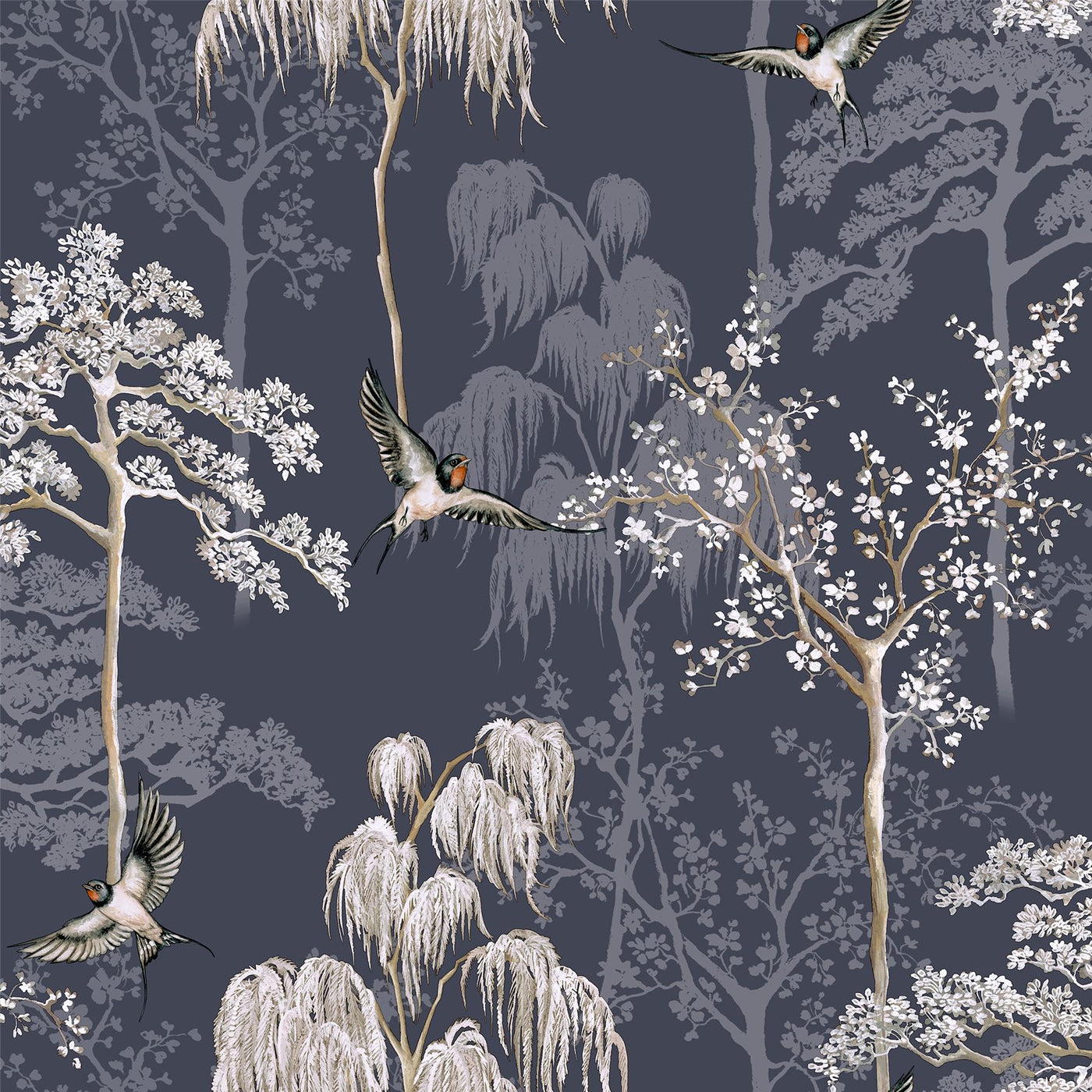 Japanese Garden Blue sw12 Wallpaper