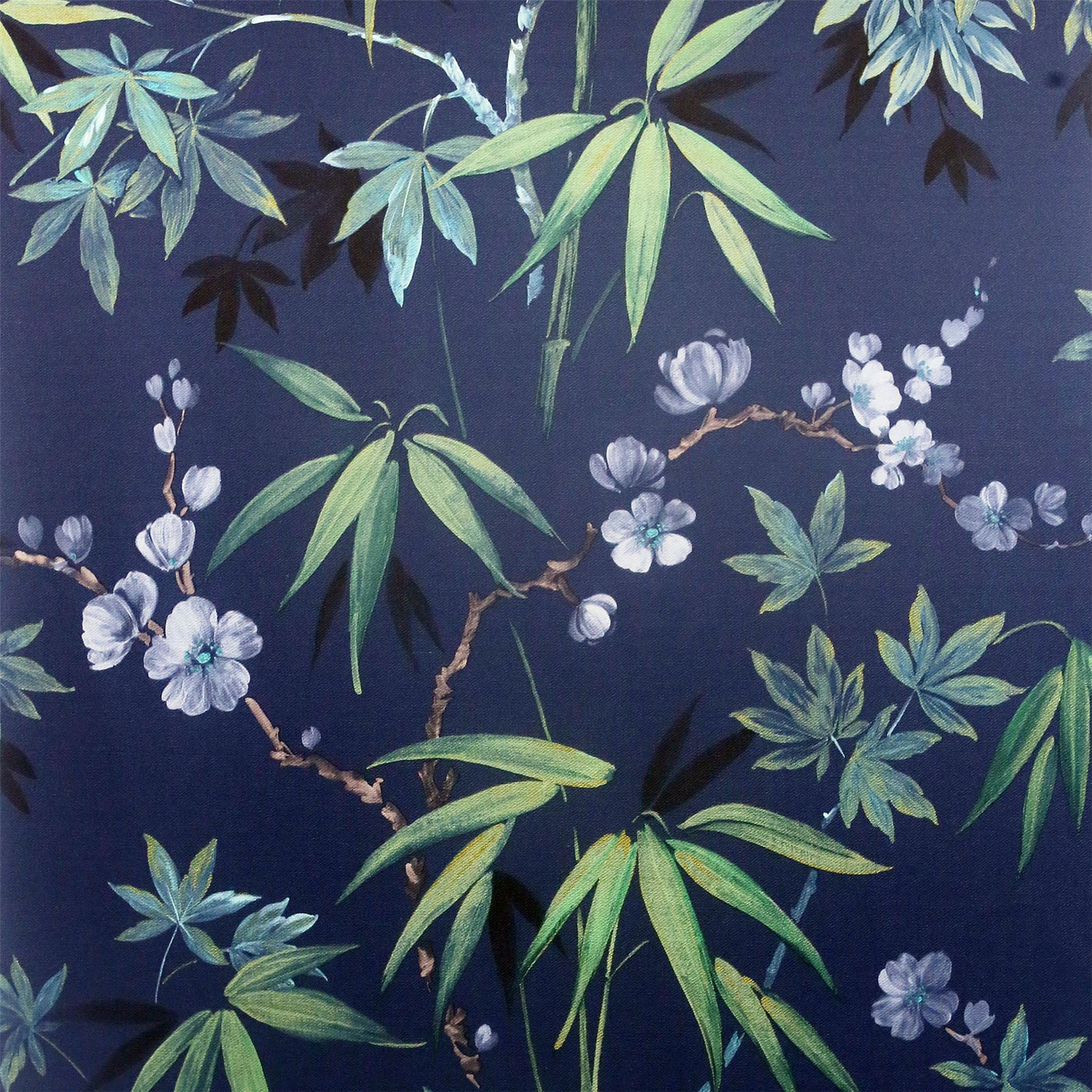 Jasmine Garden Navy sw12 Wallpaper