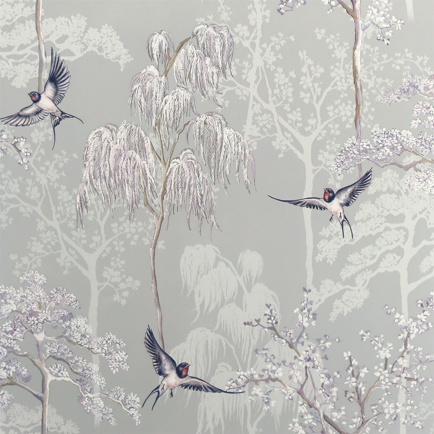 Japanese Garden Grey SW12 Wallpaper