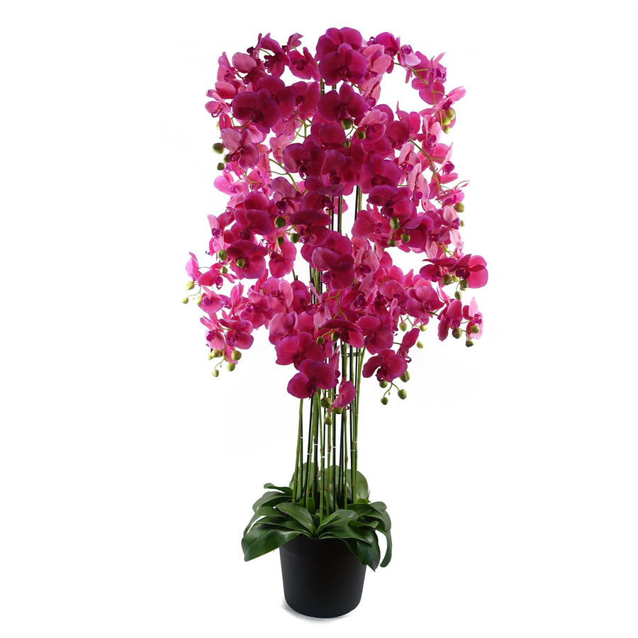 150cm Giant Pink Artificial Orchid Plant, 189 Flowers, Real Touch