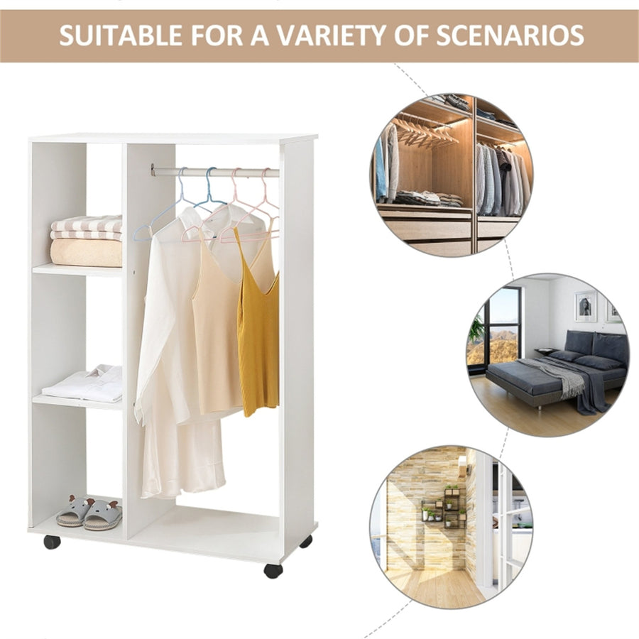 Chester Rolling Wardrobe Storage Cabinet