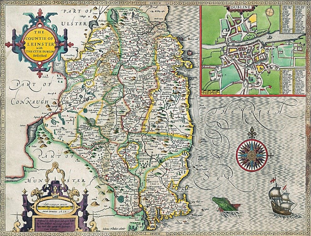 Leinster Historical Map 1000 Piece Jigsaw Puzzle (1610)