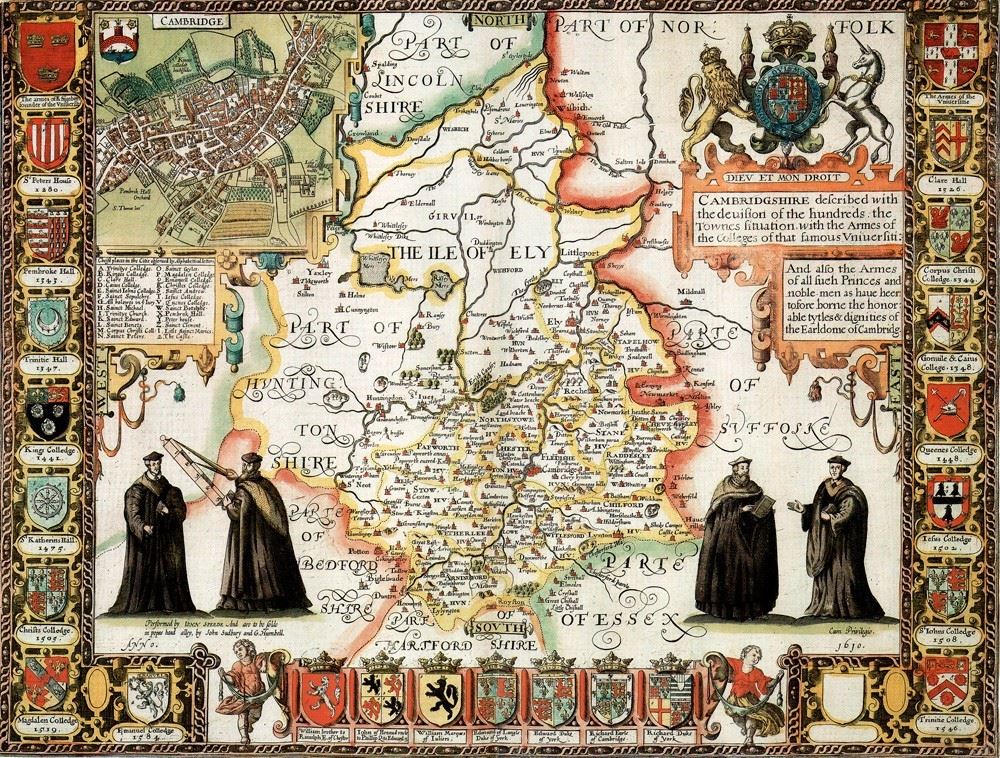 Cambridgeshire Historical Map Jigsaw Puzzle (1610)