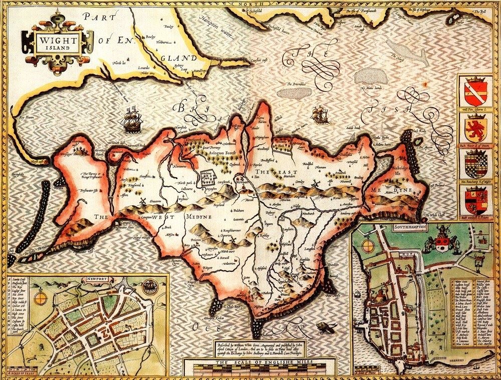 Isle of Wight Historical Map Jigsaw Puzzle (1610)