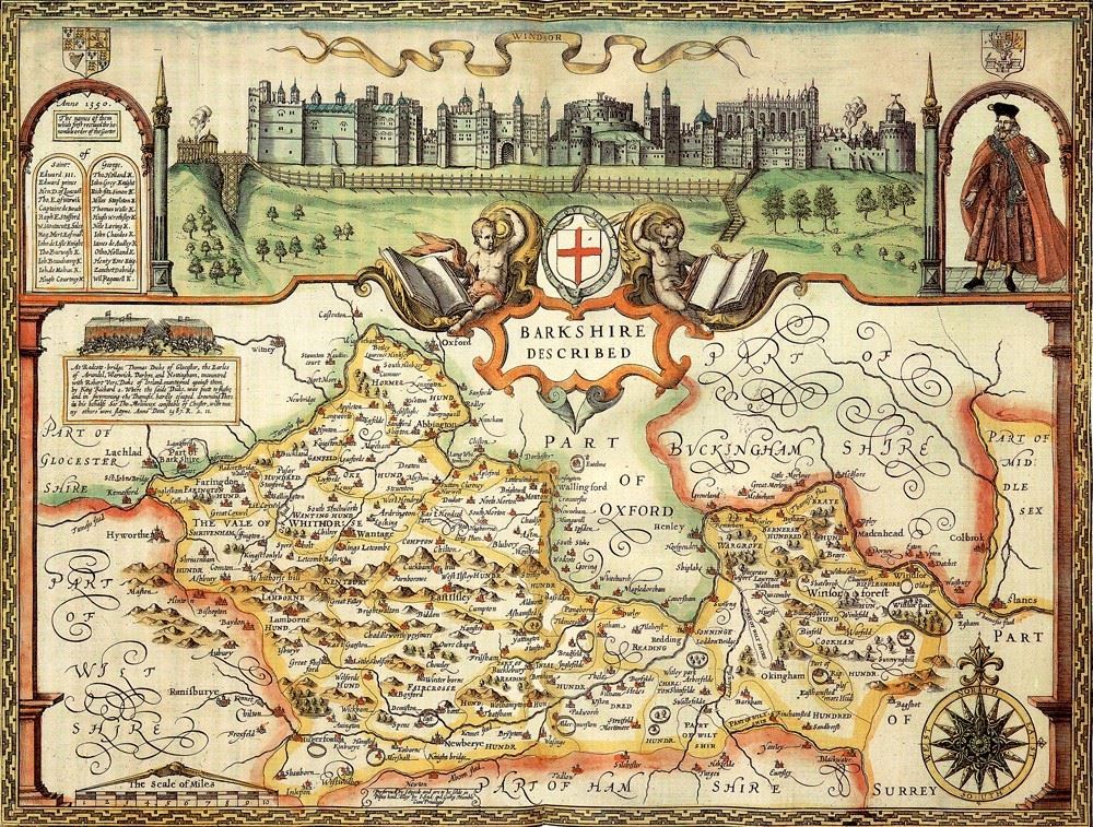 Berkshire Historical Map 1000 Piece Jigsaw Puzzle (1610)