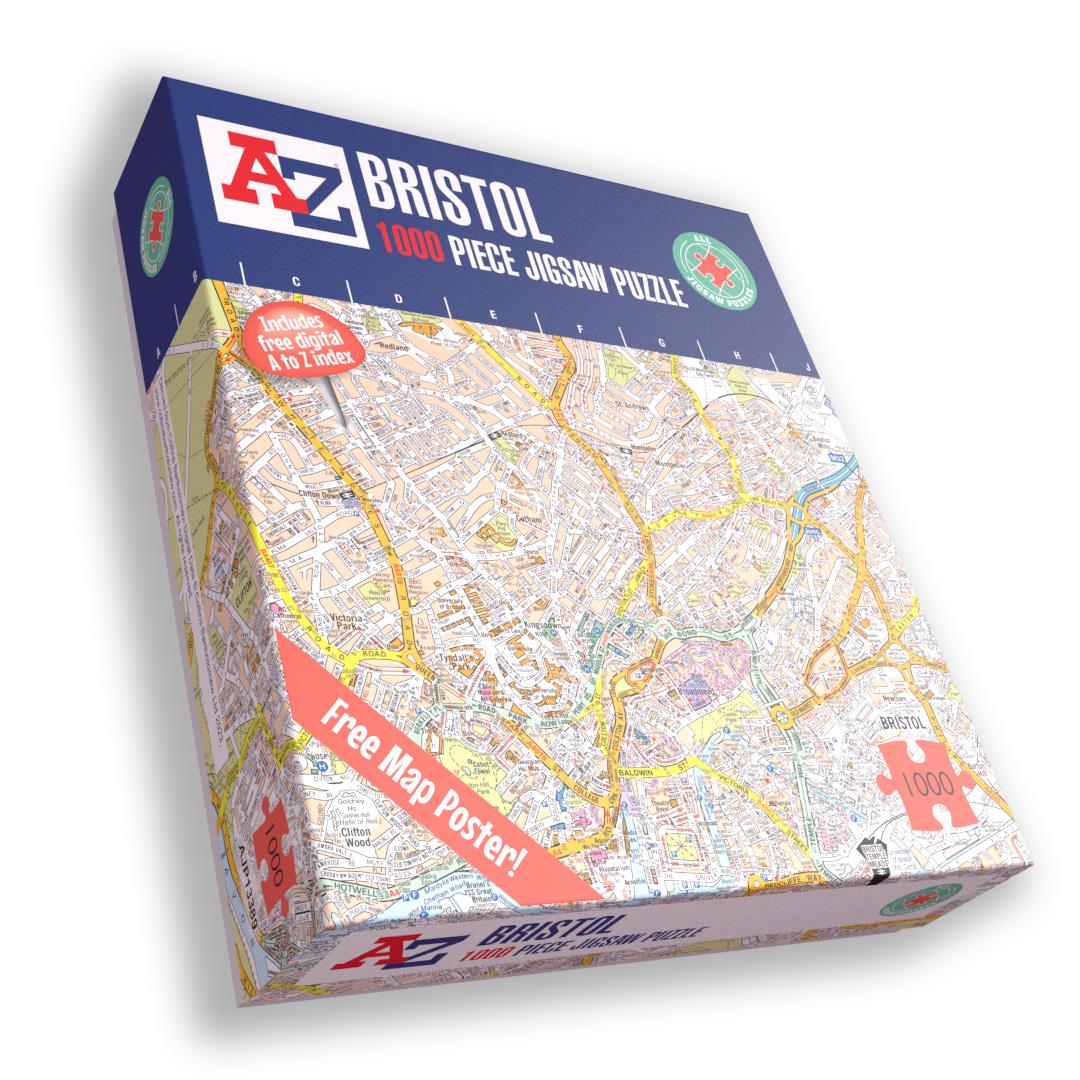 A to Z Map of Bristol 1000 Piece Jigsaw Puzzle