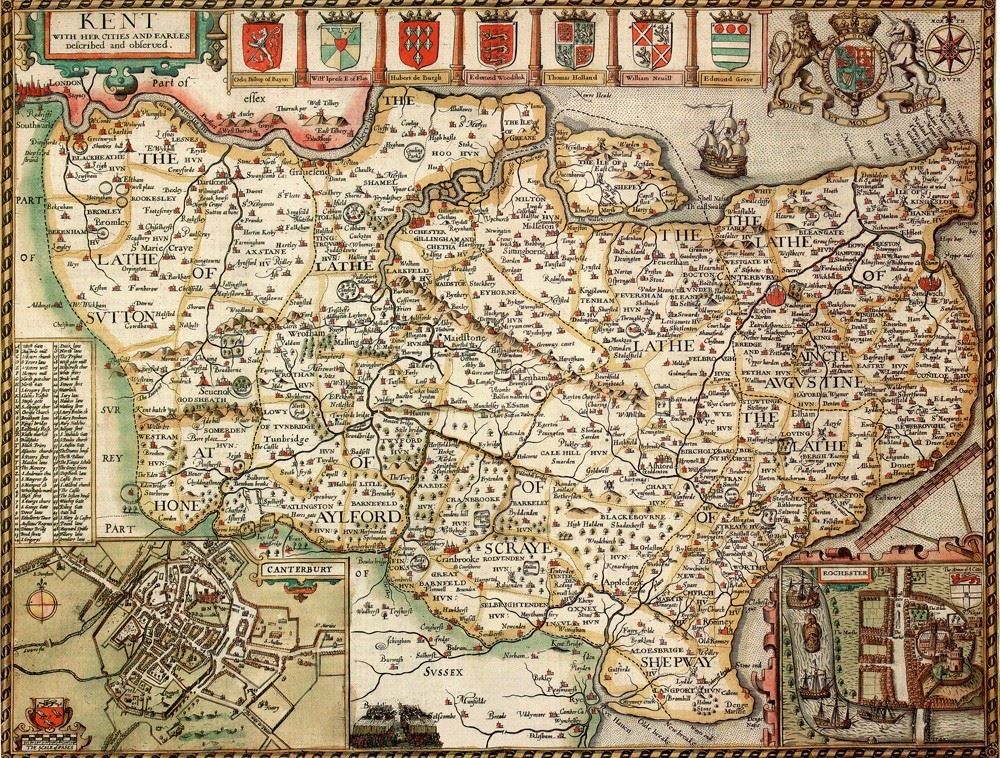 Kent Historical Map Jigsaw Puzzle (1610)