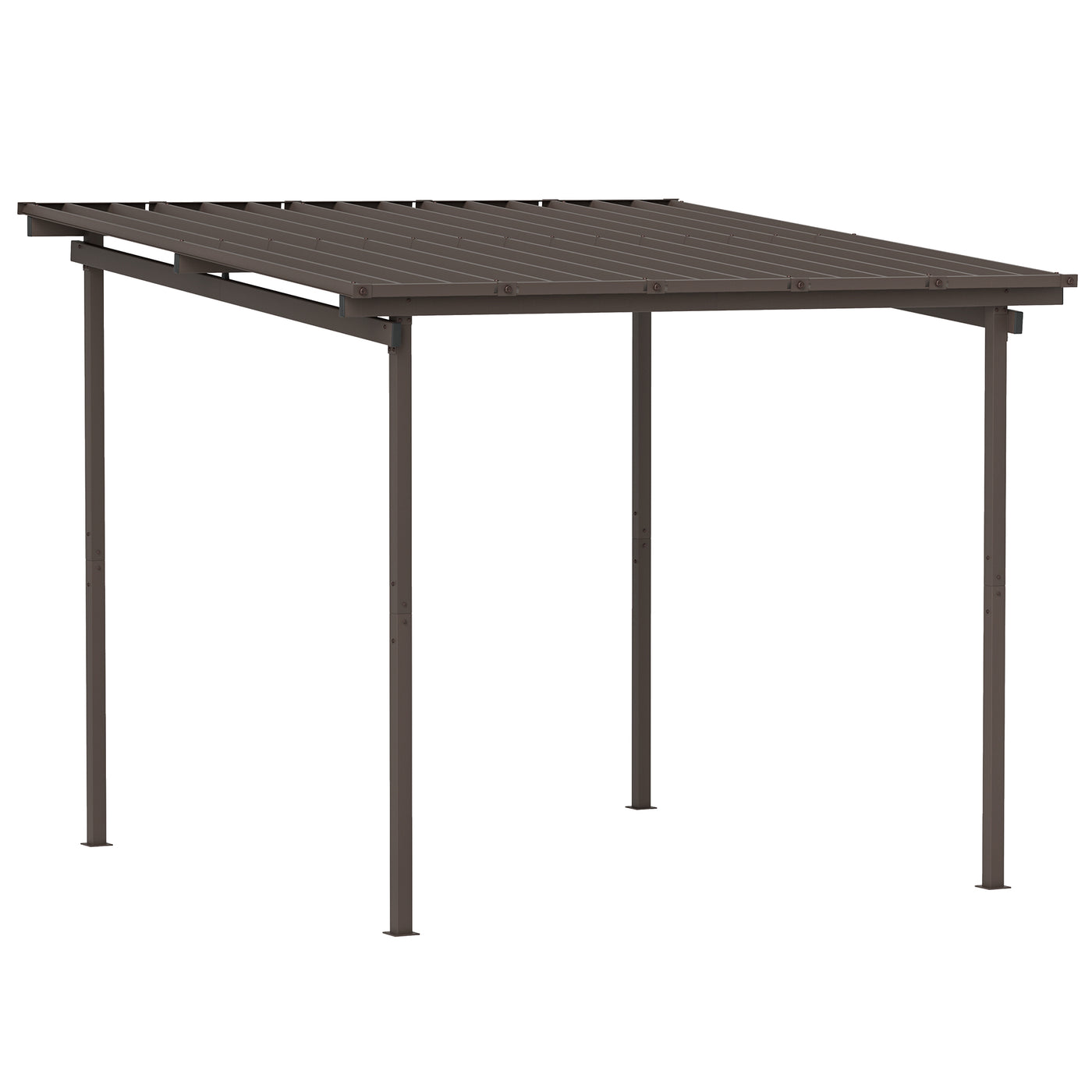 Outsunny 3 x 3 m Waterproof Metal Pergola Lean-to Pergola